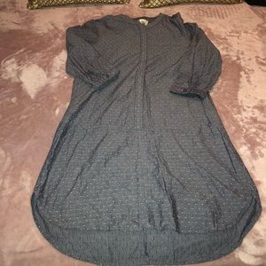 Denim blend high-low dress